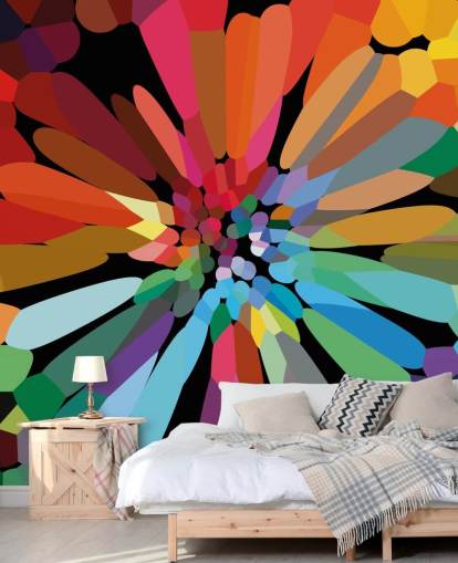 Colorful Abstract Flower Wallpaper