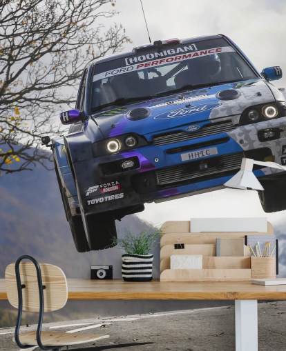 customisable rally wallpaper mural called Ken Block Valais 2019 for home offices and teen bedrooms