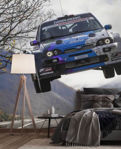 carta da parati da rally personalizzabile chiamata Ken Block Valais 2019 per uffici domestici e camere da letto per ragazzi