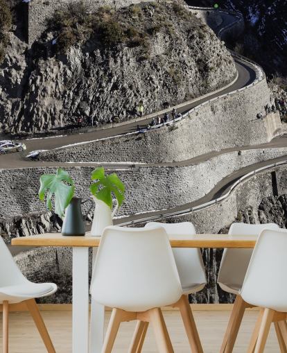 customisable rally driver wallpaper mural called Mikko Hirvonen Hairpin Turn for home offices and man caves