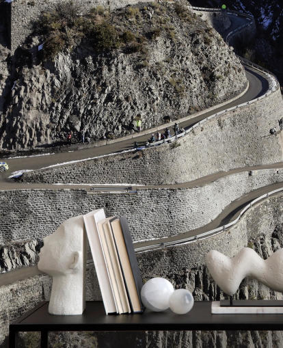 customisable rally driver wallpaper mural called Mikko Hirvonen Hairpin Turn for home offices and man caves