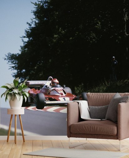 papier peint classique du sport automobile appelé Niki Lauda 1976 pour les bureaux, les chambres et plus