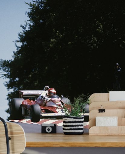 klassisk motorsport tapet kalt Niki Lauda 1976 for kontorer, soverom og mer