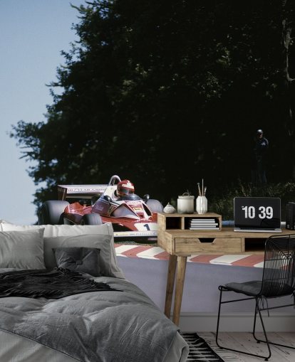 klassiek autosportbehang genaamd Niki Lauda 1976 voor kantoren, slaapkamers en meer klassiek autosportbehang genaamd Niki Lauda 1976 voor kantoren, slaapkamers en meer