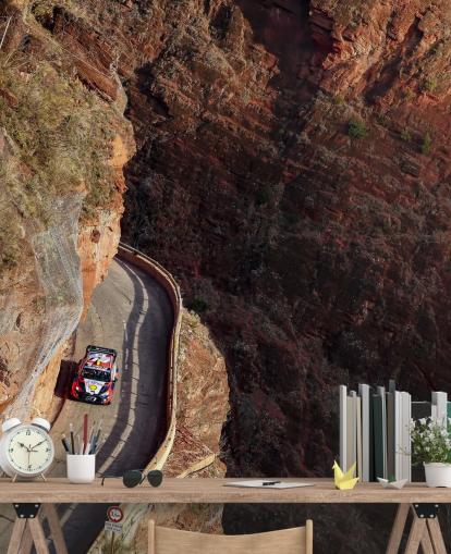 tilpassbart bilracing tapetmaleri kalt Neuville Monte Carlo 2023 for soverom og hjemmekontorer