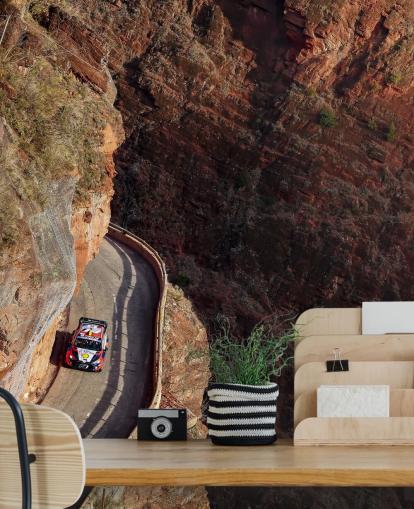 carta da parati murale personalizzabile per auto da corsa chiamata Neuville Monte Carlo 2023 per camere da letto e uffici domestici