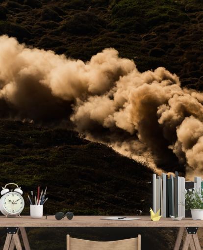 mural de papel de parede de carros de rali personalizável chamado Ott Tanak Italy 2019 para escritórios domésticos, quartos e cavernas masculinas