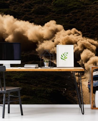 customisable rally car wallpaper mural called Ott Tanak Italy 2019 for home offices, bedrooms and man caves