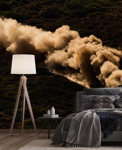 customisable rally car wallpaper mural called Ott Tanak Italy 2019 for home offices, bedrooms and man caves