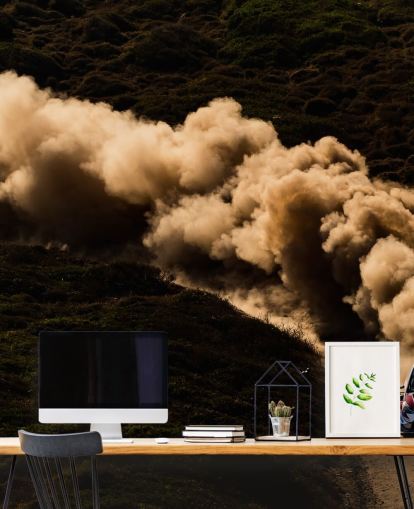 tilpasselig rallybil tapetmaleri kaldet Ott Tanak Italien 2019 til hjemmekontorer, soveværelser og mandshuler