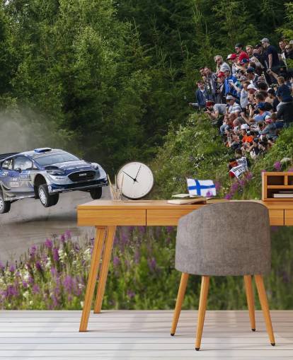 anpassningsbar rally wallpaer väggmålning kallad Ott Tanak Finland 2017 för sovrum, hemmakontor och mer