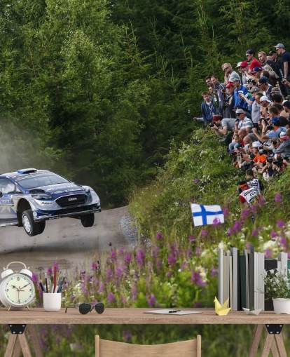 papier peint mural de rallye personnalisable appelé Ott Tanak Finland 2017 pour les chambres à coucher, les bureaux à domicile et plus encore