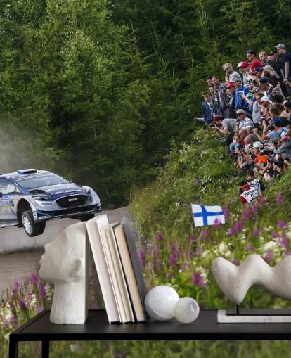 customisable rally wallpaer mural called Ott Tanak Finland 2017 for bedrooms, home offices and more