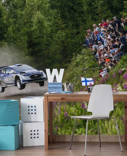 mural de papel pintado de rally personalizable llamado Ott Tanak Finland 2017 para dormitorios, hogares, oficinas y más mural de papel pintado de rally personalizable llamado Ott Tanak Finland 2017 para dormitorios, hogares, oficinas y más