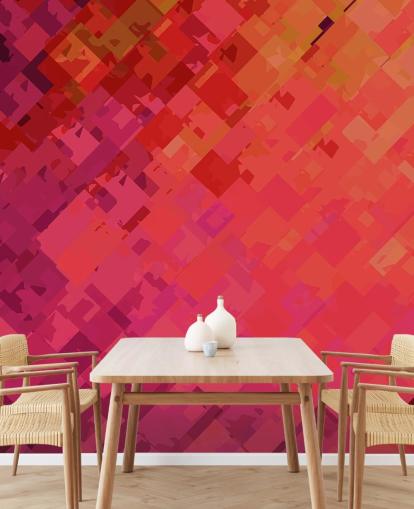 Papel pintado abstracto naranja y morado Papel pintado abstracto naranja y morado