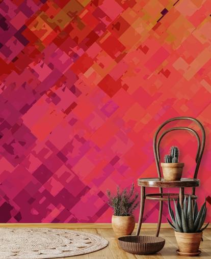 Orange and Purple Abstract Wallpaper