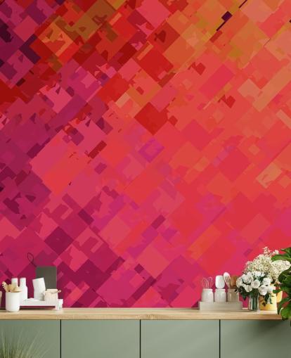 Orange and Purple Abstract Wallpaper