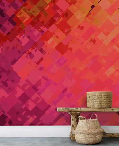 Orange and Purple Abstract Wallpaper