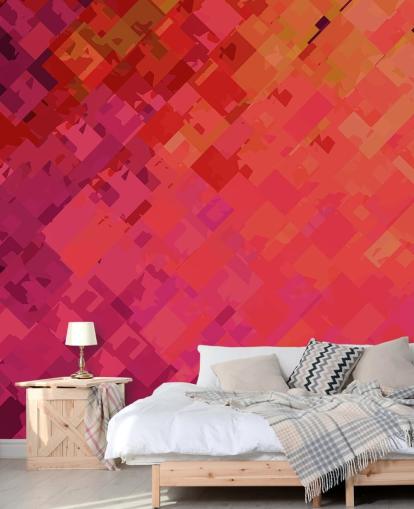 Orange and Purple Abstract Wallpaper