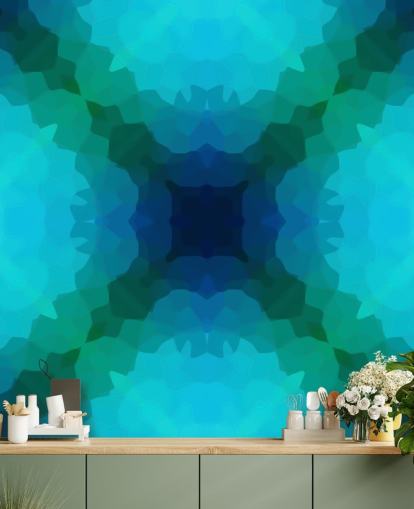 Motif rétro bleu et vert Motif rétro bleu et vert