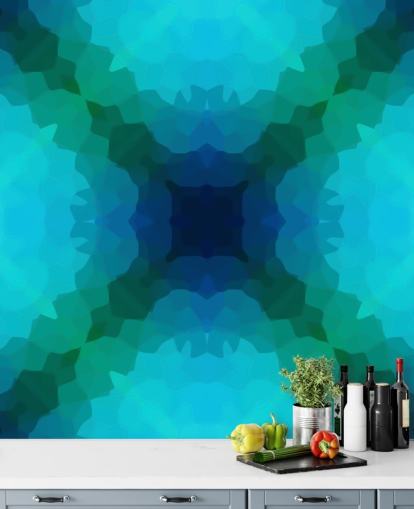 fantasia retrò blu e verde