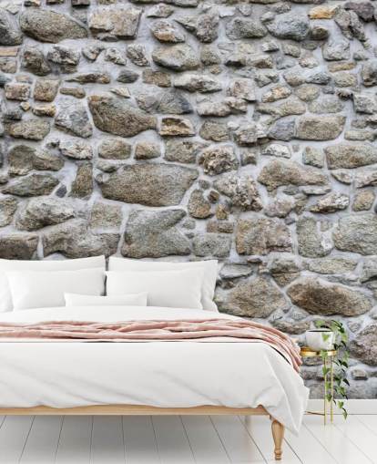 gray stone wallpaper mural called Old Stone Texture for bedrooms, businesses and home offices