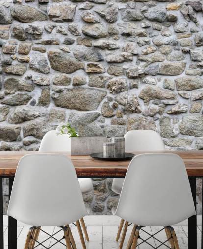 gray stone wallpaper mural called Old Stone Texture for bedrooms, businesses and home offices