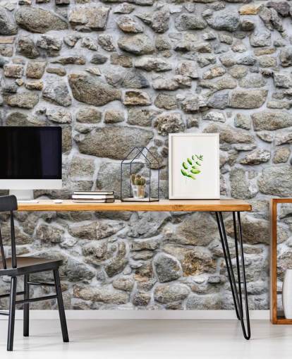 gray stone wallpaper mural called Old Stone Texture for bedrooms, businesses and home offices