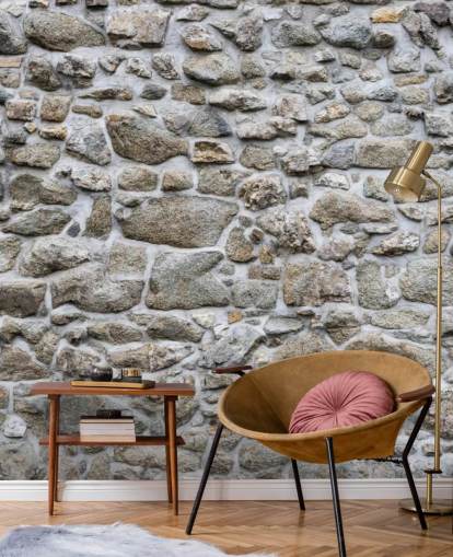 grey stone wallpaper mural called Old Stone Texture for bedrooms, businesses and home offices