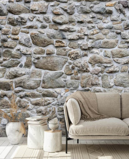 gray stone wallpaper mural called Old Stone Texture for bedrooms, businesses and home offices