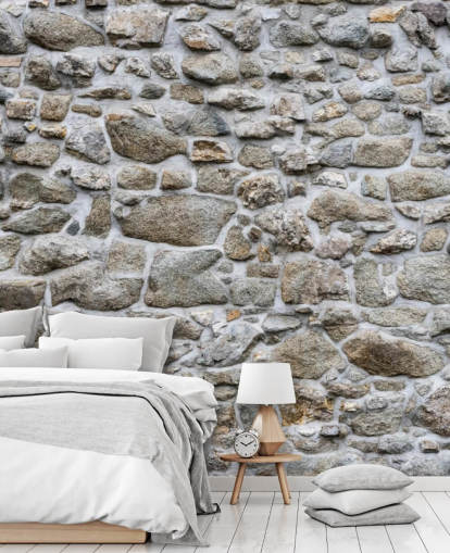 gray stone wallpaper mural called Old Stone Texture for bedrooms, businesses and home offices