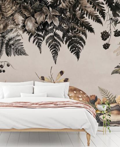 mural de papel pintado personalizable de un bosque de hongos llamado Fern Forest Mushrooms de Andrea Haase mural de papel pintado personalizable de un bosque de hongos llamado Fern Forest Mushrooms de Andrea Haase