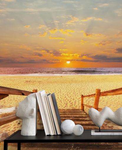 Fondo de pantalla Sunset Boardwalk Beach