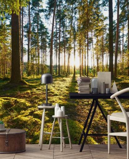 Vihreä metsä taustakuva