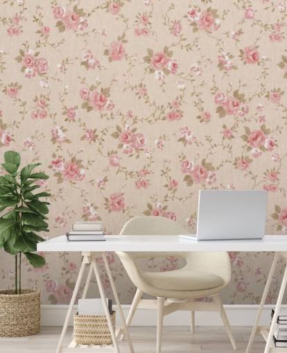 Tapestry Rose Floral Rose Wallpaper