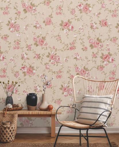 Vintage Rose behang