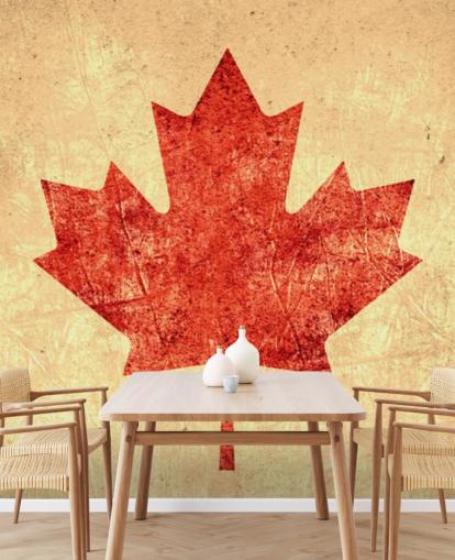 Papel pintado de la bandera de Canadá