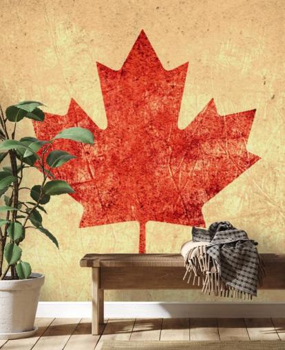 Oude Canadese vlag behang Oude Canadese vlag behang