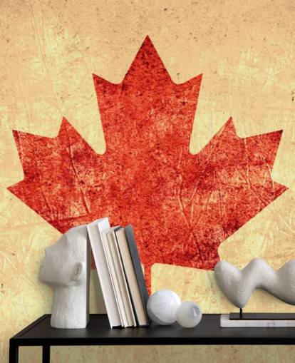 Oude Canadese vlag behang