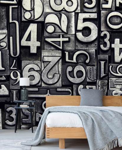 Carta da parati vintage con numeri
