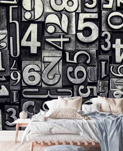 Vintage Printing Numbers Wallpaper