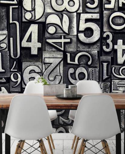Vintage Printing Numbers Wallpaper