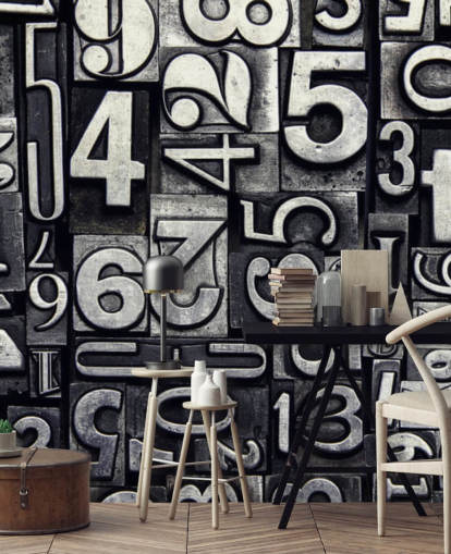 Old Metal Numbers Number Wallpaper