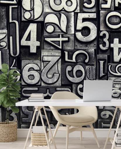 Vintage Printing Numbers Wallpaper
