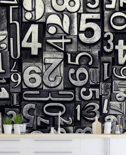 Old Metal Numbers Number Wallpaper