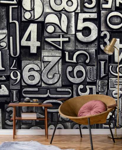 Vintage Printing Numbers Wallpaper