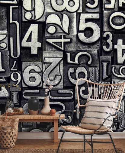 Old Metal Numbers Number Wallpaper