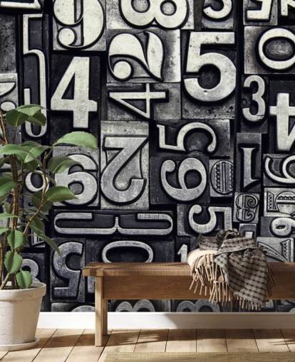 Old Metal Numbers Number Wallpaper