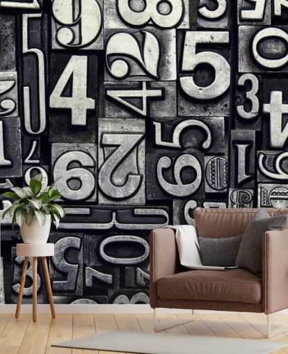 Old Metal Numbers Number Wallpaper