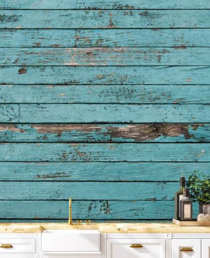 Blue Painted Rustic Wood Panel Wallpaper Blue Painted Rustic Wood Panel Wallpaper